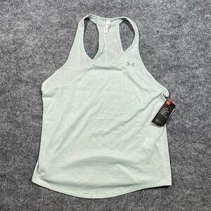 Under Armour Womens HeatGear Racerback Tank Top Mint Green 1318420 XL NEW